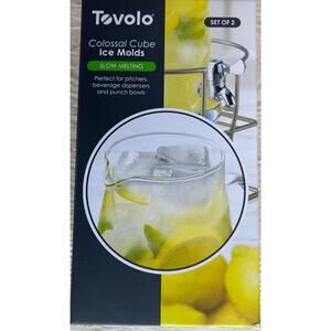Tovolo Colossal Cube Ice Molds Set of 2 – Slow Melting 2.25” BPA Free NEW IN BOX